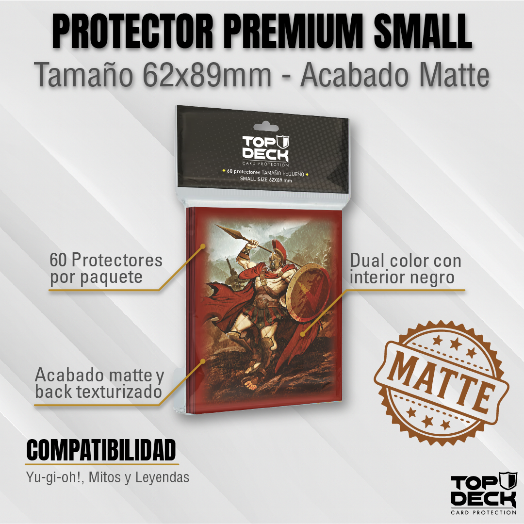 Protectores MATTE con Diseño | TOPDECK Small 62x89mm Leonidas
