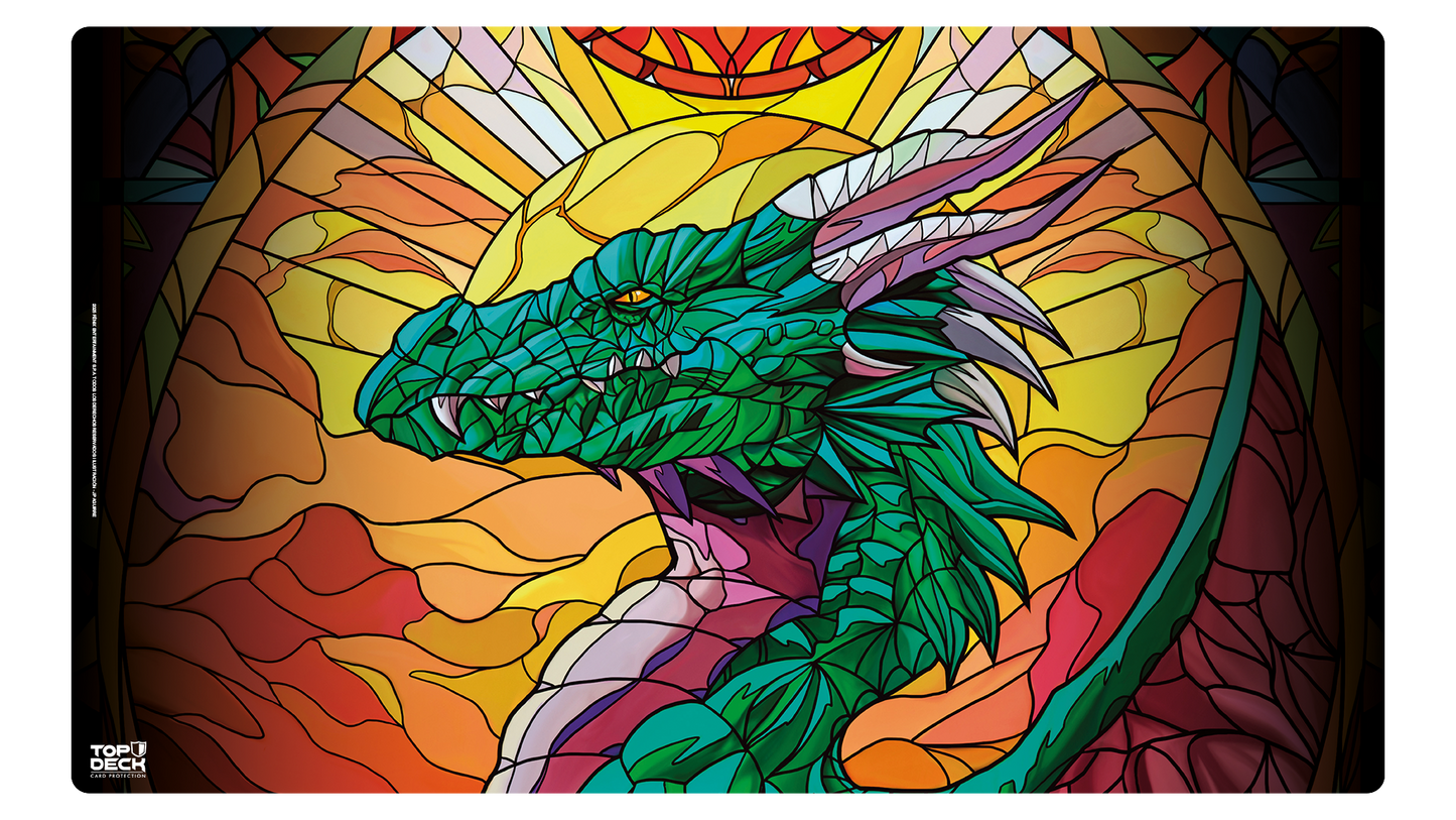 PREVENTA Playmat | Colección Vitrales - Dragón Verde