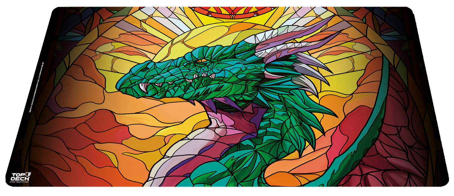 PREVENTA Playmat | Colección Vitrales - Dragón Verde