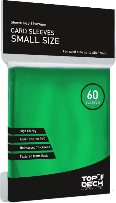 PREVENTA Protectores Esenciales | TOPDECK Small 62x89mm color Verde