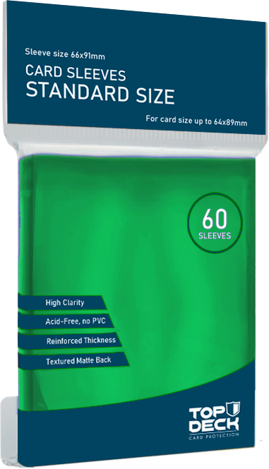 PREVENTA Protectores Esenciales | TOPDECK Standard 66x91mm color Verde