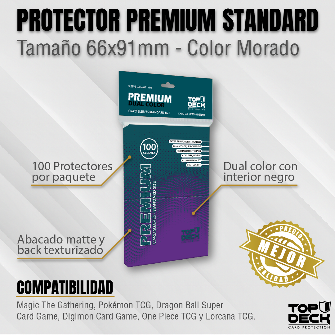 Protectores Premium | TOPDECK Standard 66x91mm color Morado
