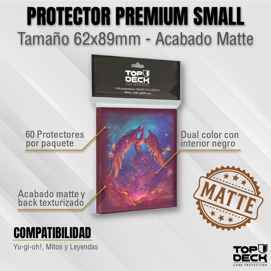 Protectores MATTE con Diseño | TOPDECK Small 62x89mm Fénix