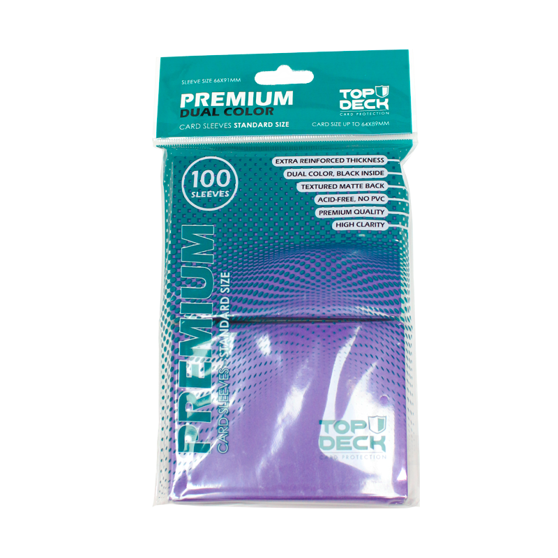 Protectores Premium | TOPDECK Standard 66x91mm color Morado