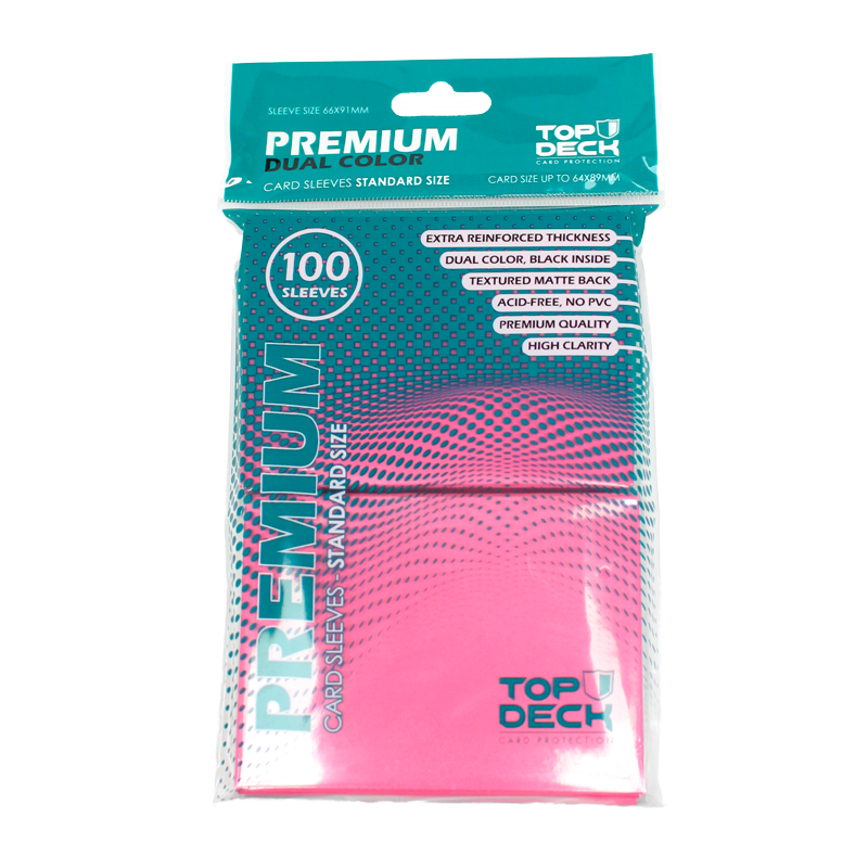 Protectores Premium | TOPDECK Standard 66x91mm color Rosa