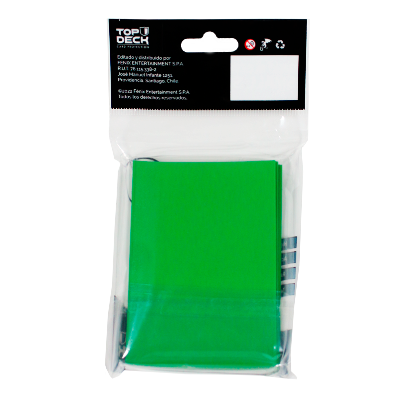 Protectores Esenciales | TOPDECK Small 62x89mm color Verde