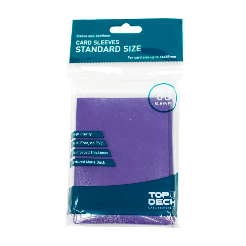 Protectores Esenciales | TOPDECK Standard 66x91mm color Morado