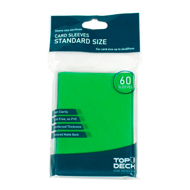 Protectores Esenciales | TOPDECK Standard 66x91mm color Verde