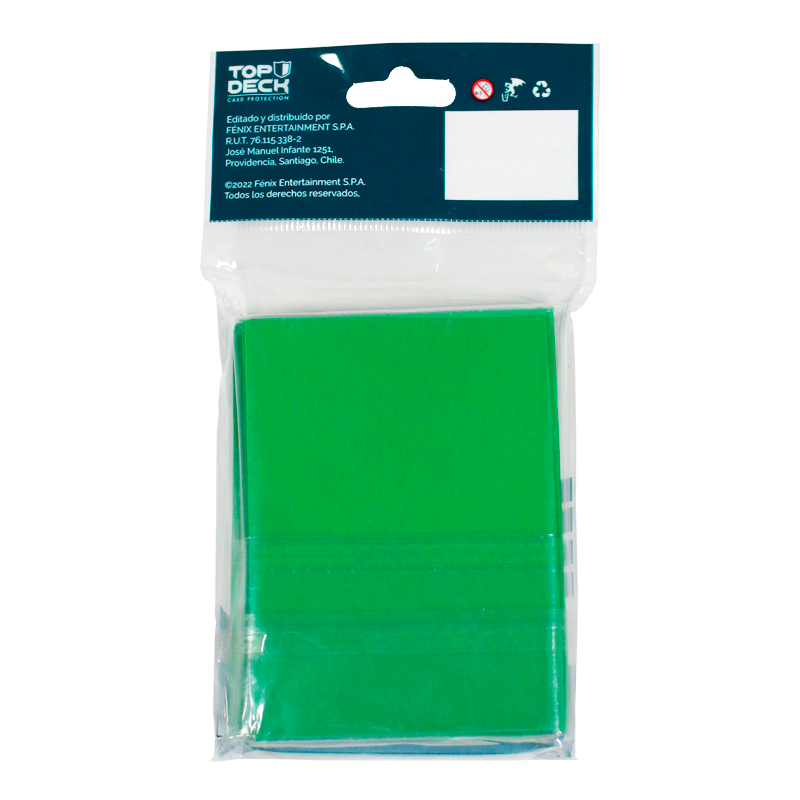 Protectores Esenciales | TOPDECK Standard 66x91mm color Verde