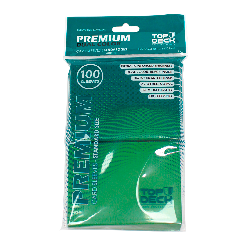 Protectores Premium | TOPDECK Standard 66x91mm color Verde