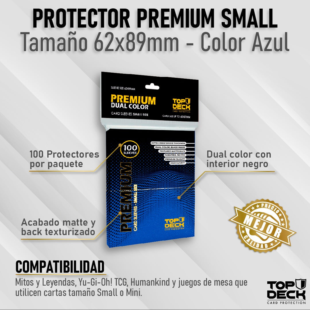 Protectores Premium | TOPDECK Small 62x89mm color Azul