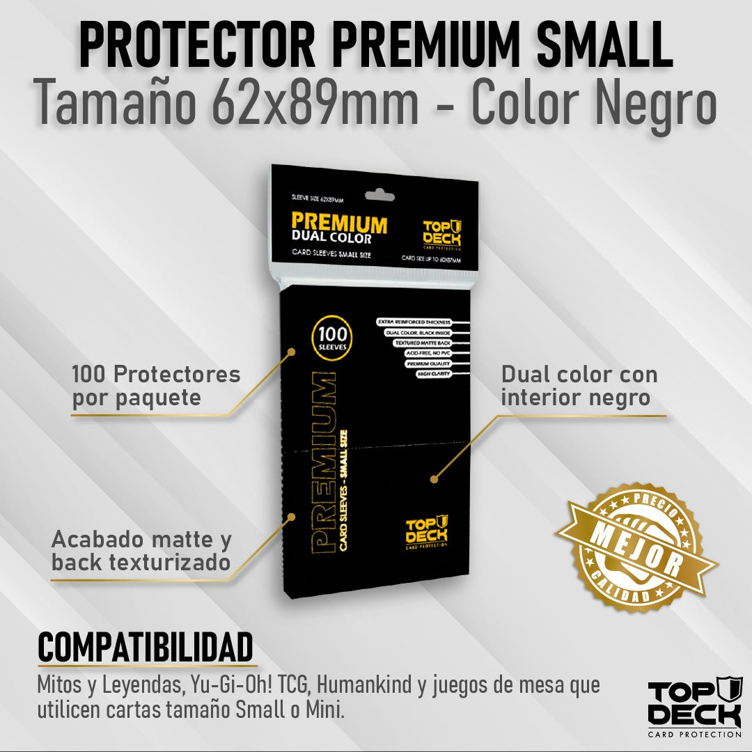 Protectores Premium | TOPDECK Small 62x89mm color Negro