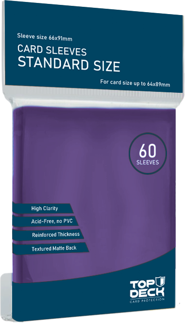 PREVENTA Protectores Esenciales | TOPDECK Standard 66x91mm color Morado