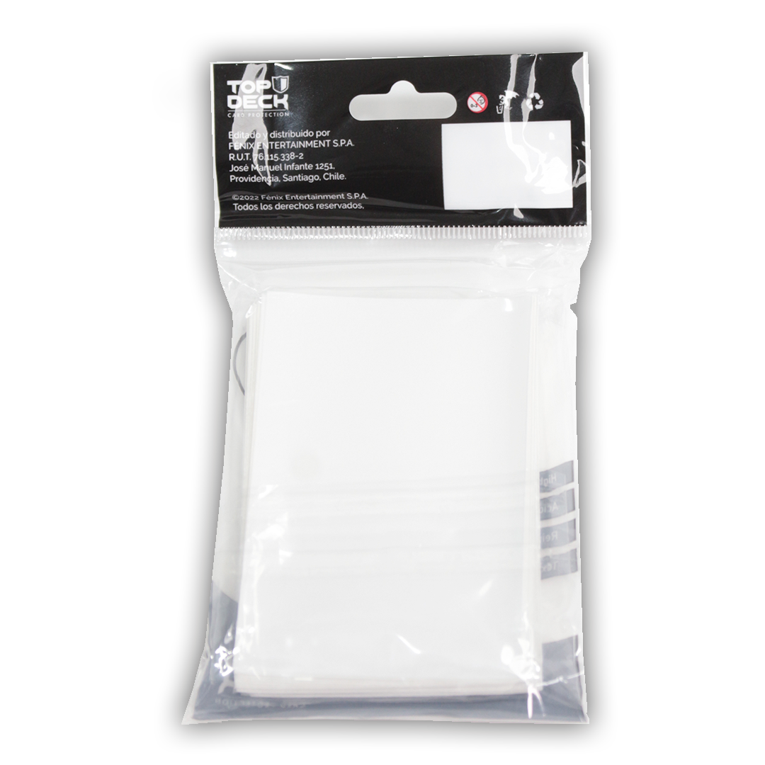 Protectores Esenciales | TOPDECK Small 62x89mm color Blanco
