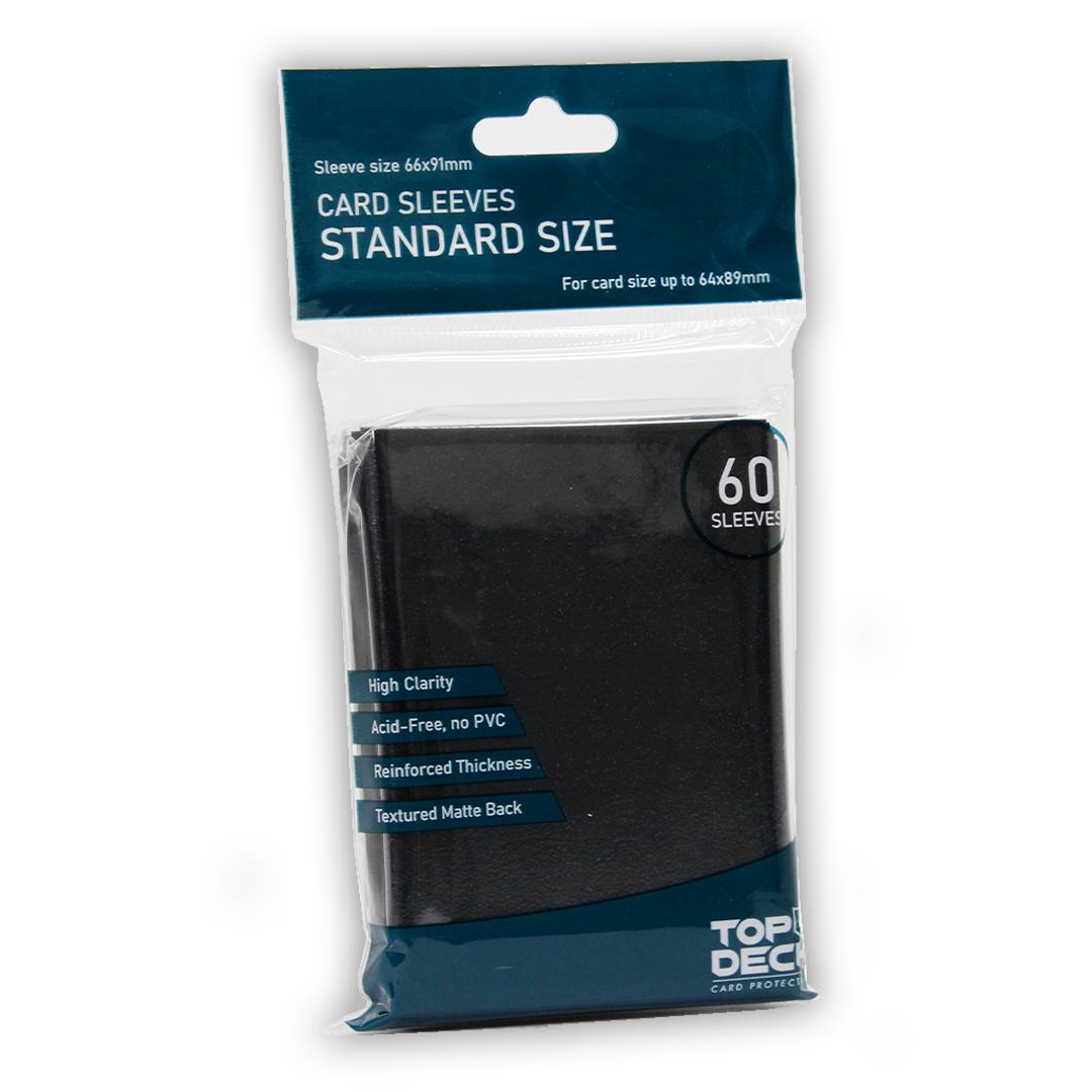 Protectores Esenciales | TOPDECK Standard 66x91mm color Negro