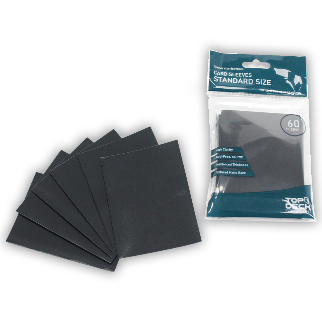 Protectores Esenciales | TOPDECK Standard 66x91mm color Negro