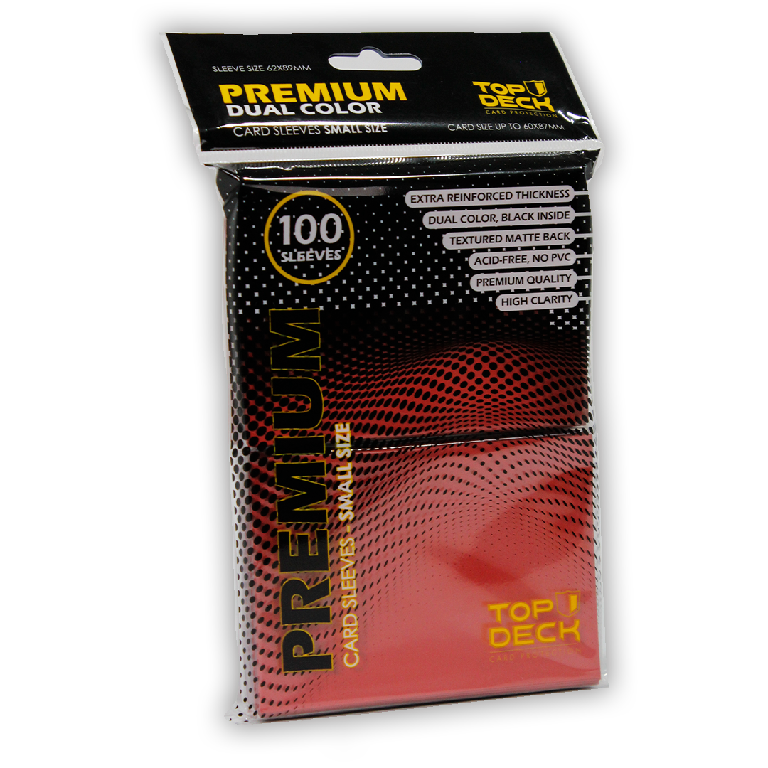 Protectores Premium | TOPDECK Small 62x89mm color Rojo