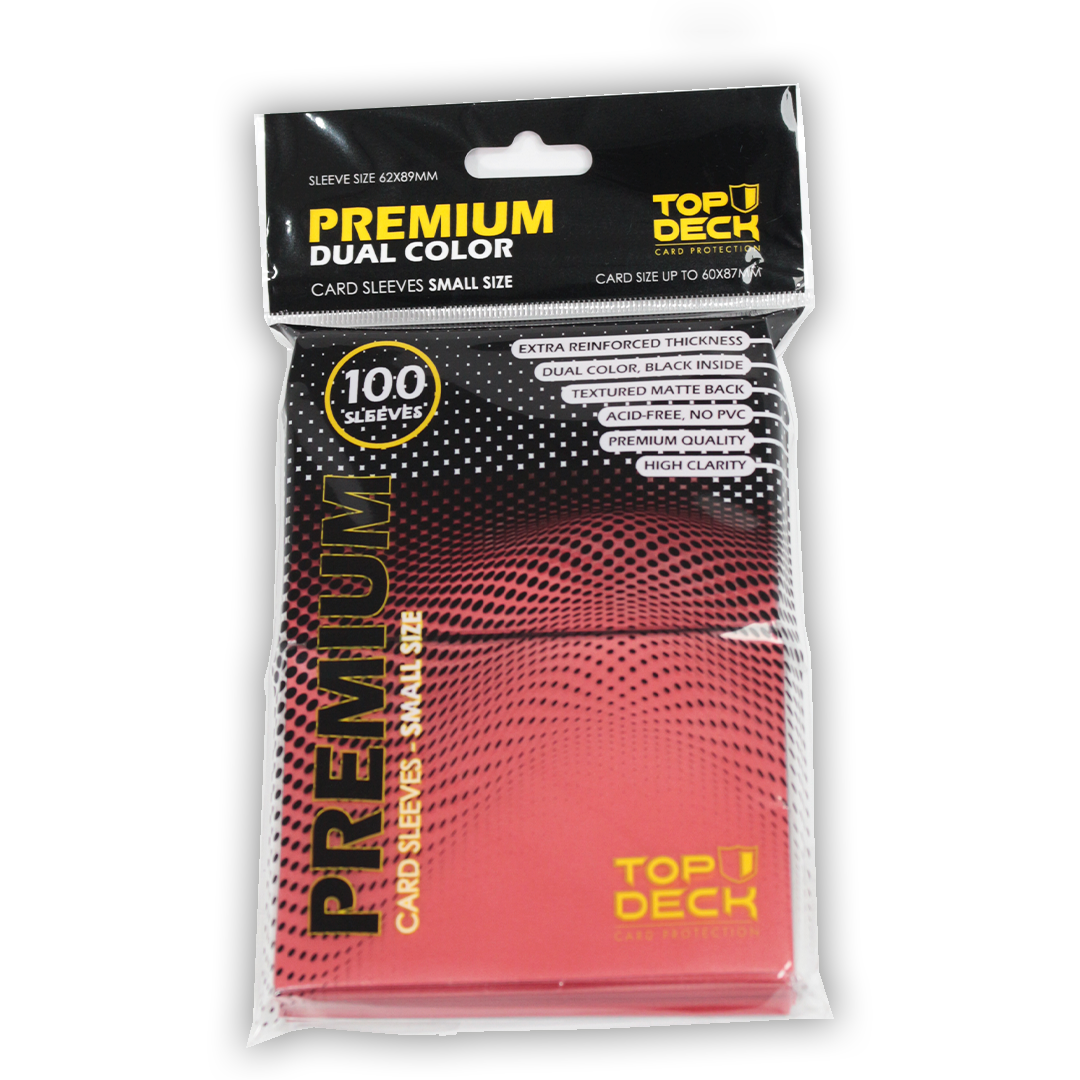 Protectores Premium | TOPDECK Small 62x89mm color Rojo