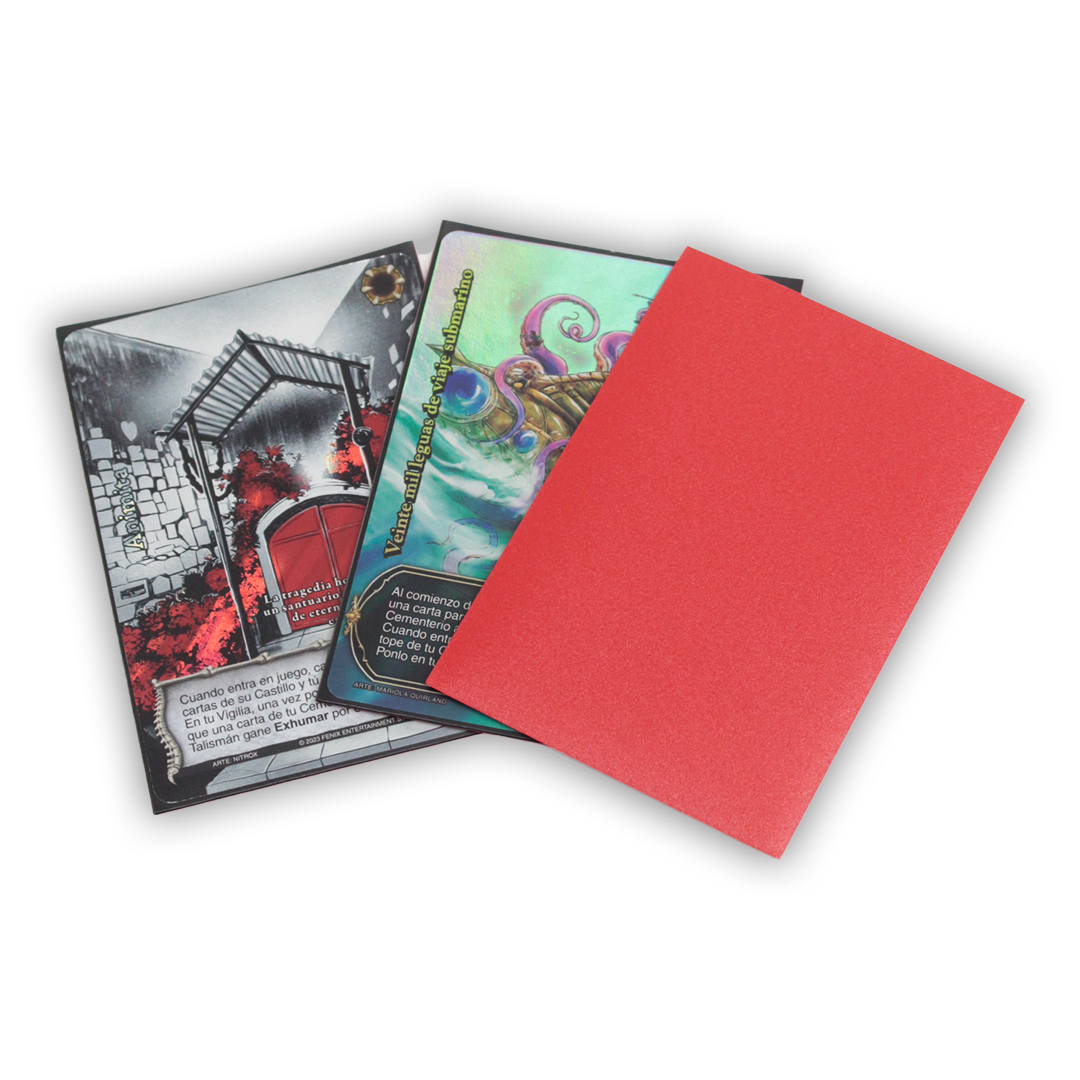 Protectores Premium | TOPDECK Small 62x89mm color Rojo