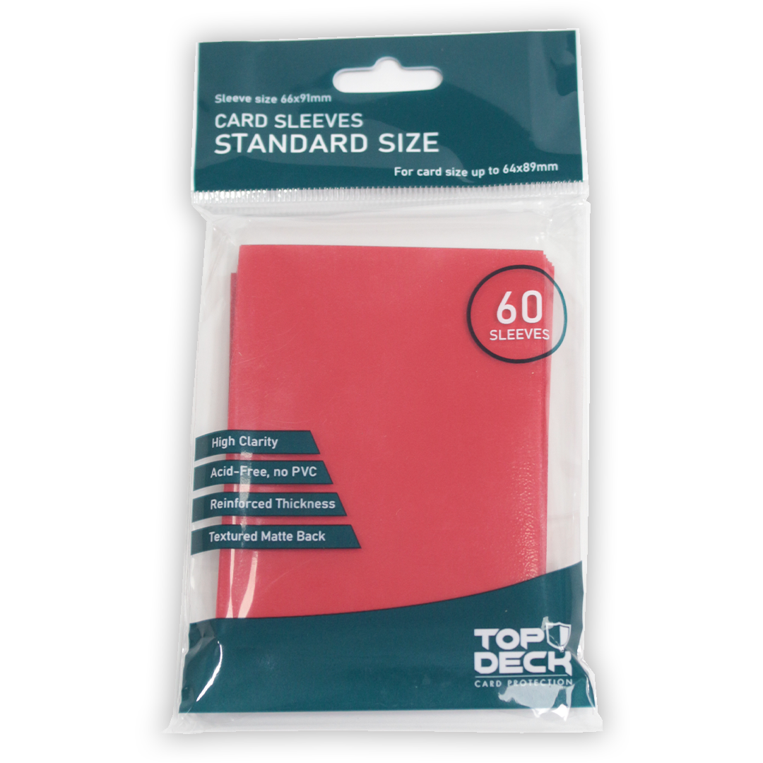 Protectores Esenciales | TOPDECK Standard 66x91mm color Rojo
