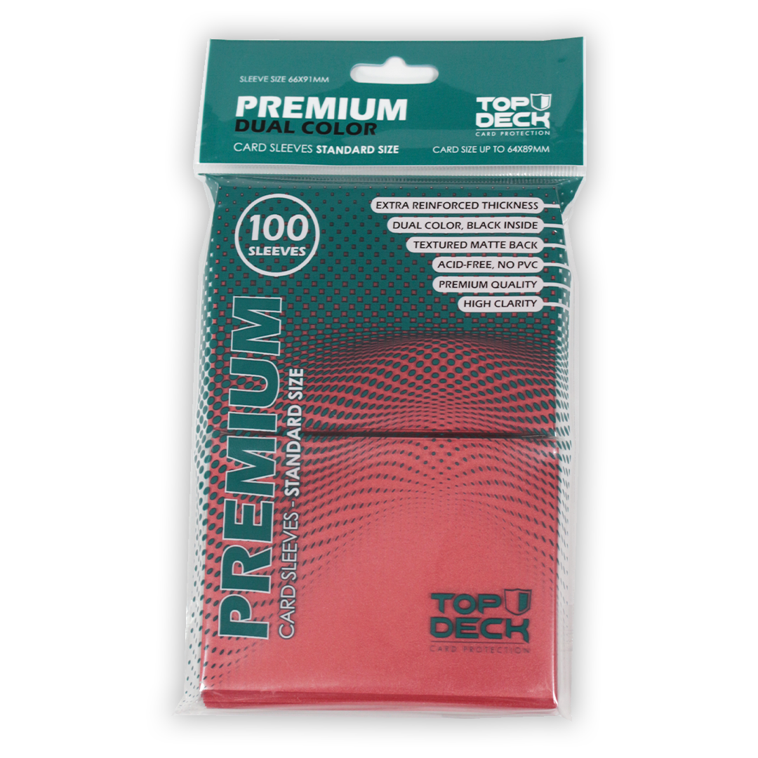 Protectores Premium | TOPDECK Standard 66x91mm color Rojo