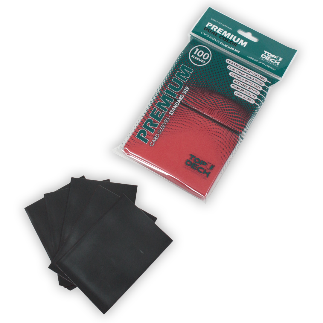 Protectores Premium | TOPDECK Standard 66x91mm color Rojo