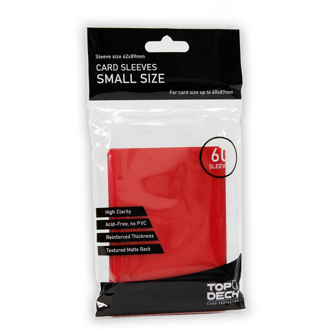 Protectores Esenciales | TOPDECK Small 62x89mm color Rojo