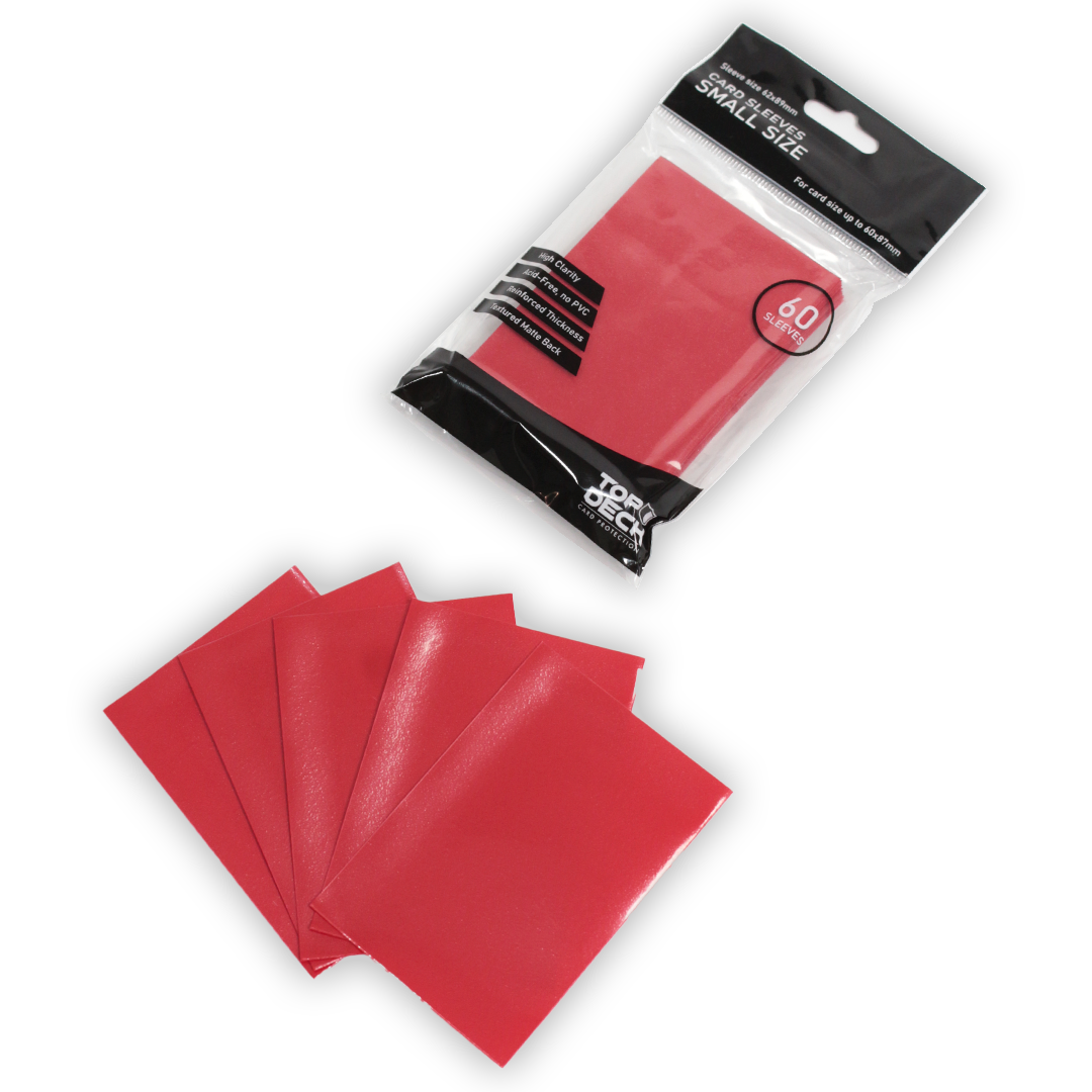 Protectores Esenciales | TOPDECK Small 62x89mm color Rojo