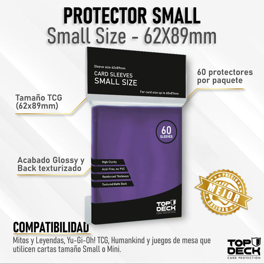 PREVENTA Protectores Esenciales | TOPDECK Small 62x89mm color Morado
