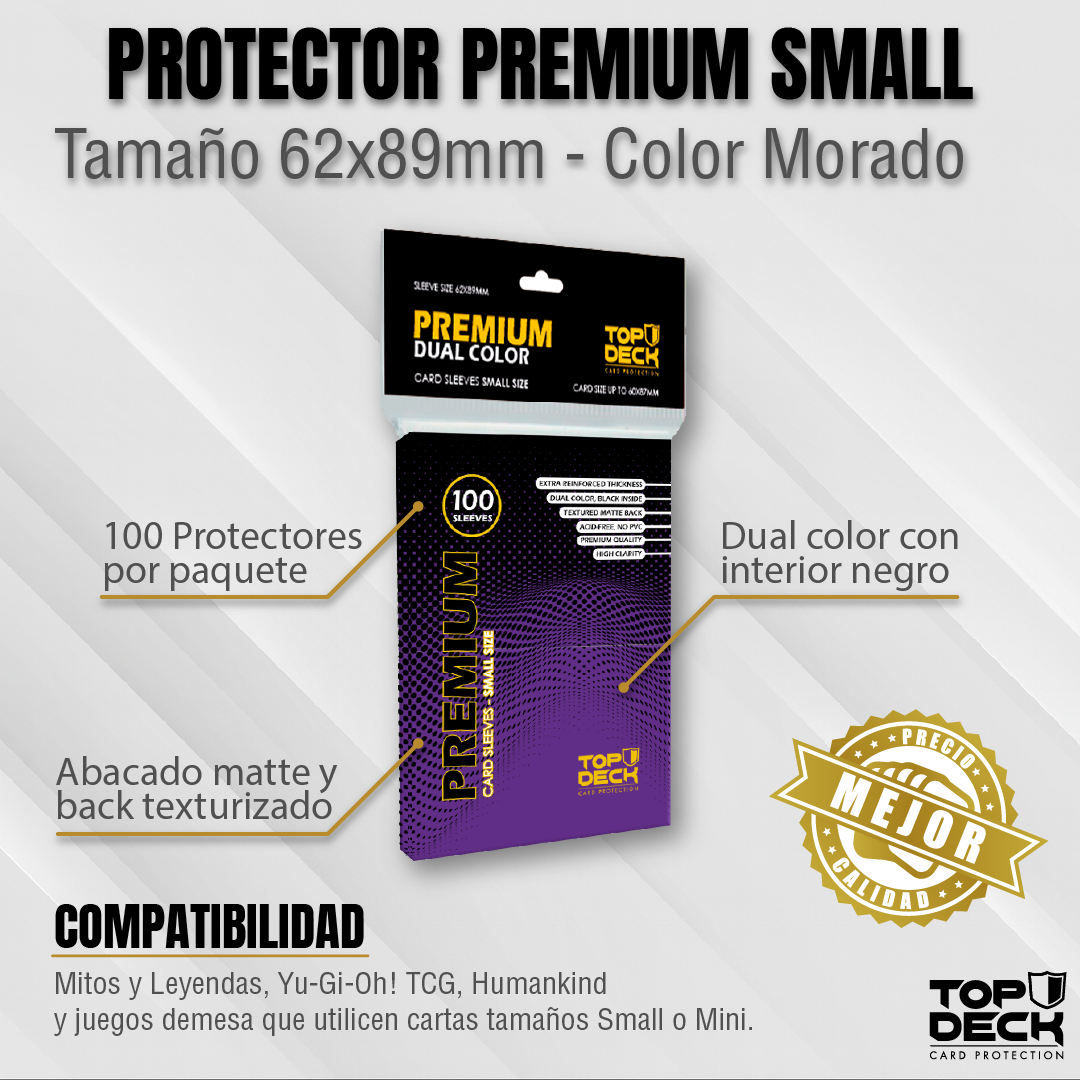 Protectores Premium | TOPDECK Small 62x89mm color Morado