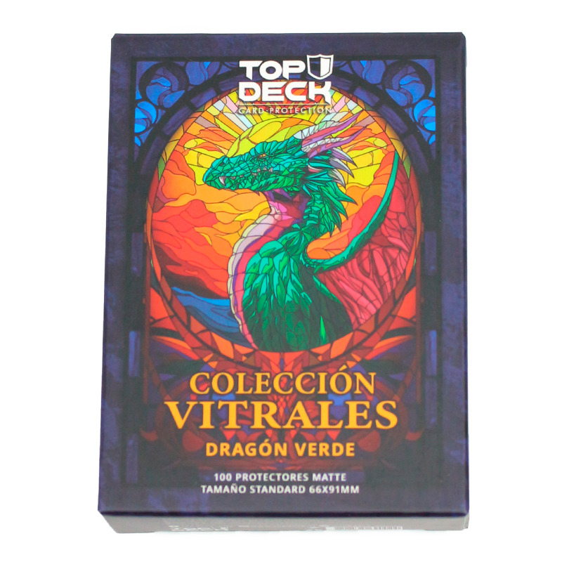 Protectores Standard | Colección Vitrales - Dragón Verde 66x91mm