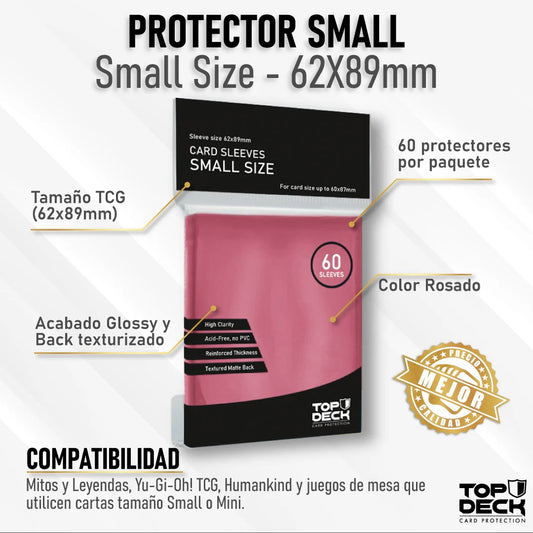Protectores Esenciales | TOPDECK Small 62x89mm color Rosa