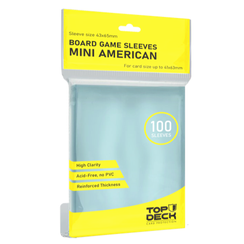 Protectores Juego de Mesa |  TOPDECK Mini American 41x63mm