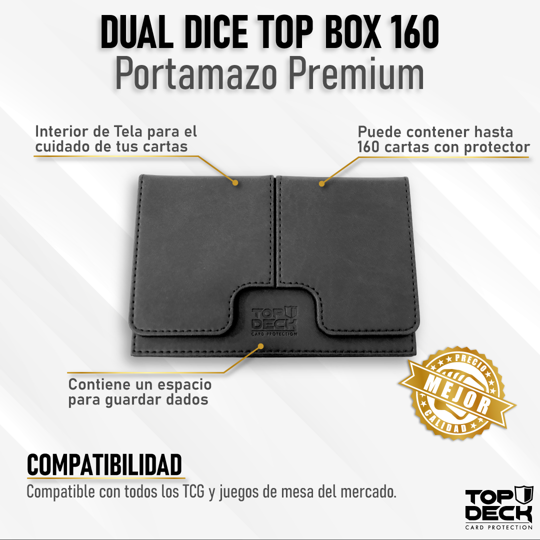 Portamazos Premium | TOPDECK Dual Dice 160 color Negro